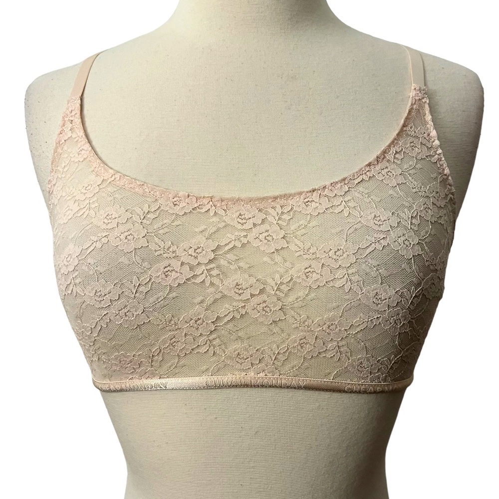 Cheap Monday Light Pink Lace Racerback Bra in Medium